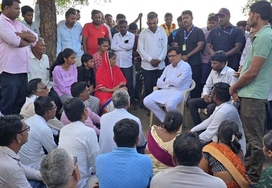 बिबट्याने ठार केलेल्या योगिता पानसरे यांच्या कुटुंबाचे आमदार थोरातांकडून सांत्वन