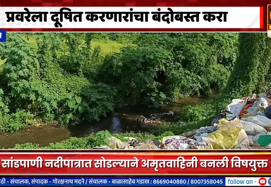 अकोले – सांडपाणी प्रवरा नदीपात्रात सोडल्याने अमृतवाहिनी बनली विषयुक्त