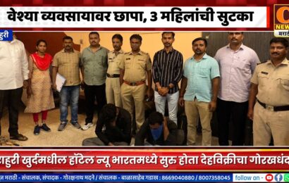 राहुरी खुर्दमध्ये वेश्या व्यवसायावर छापा, ३ महिलांची सुटका तर दोघांवर गुन्हा दाखल