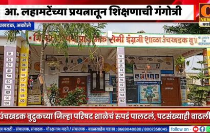 अकोले – आ. किरण लहामटेंच्या माध्यमातून उंचखडक बुद्रुकची जिल्हा परिषद शाळा हायफाय
