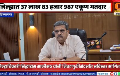 अहिल्यानगर जिल्ह्यात एकूण ३७ लाख ८३ हजार ९८७ एकूण मतदार – जिल्हाधिकारी सिद्धाराम सालीमठ