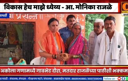 पाथर्डीमध्ये आ. मोनिका राजळेंना मतदारांची पसंती, राजळेंचा विकासावर भर