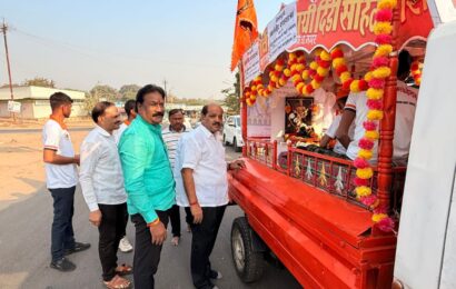शिवदुर्गची धर्मवीरगड ते रायगड धर्मवीर रथयात्रा उत्साहात मार्गस्थ