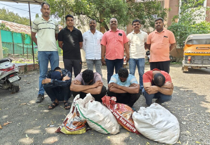 स्थानिक गुन्हे शाखेकडून जिल्हयातील 05 अवैध कत्तलखान्यावर छापे
