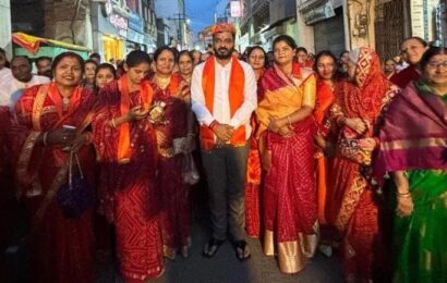 भगवान जगन्नाथ रथयात्रेनिमित्त आयोजित शोभा यात्रेत आमदार अमोल खताळ यांचा सहभाग