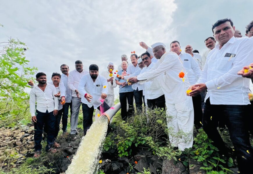 माजी मंत्री बाळासाहेब थोरात यांच्यामुळेच निळवंडेचे पाणी – इंद्रजीत थोरात