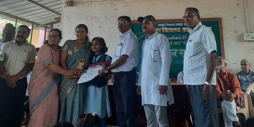 संगमनेर – तालुकास्तरीय वक्तृत्व स्पर्धेत मंगळेश्वर विद्यालयाची विद्यार्थिनी अनुष्का वाळे हिचे घवघवीत यश !