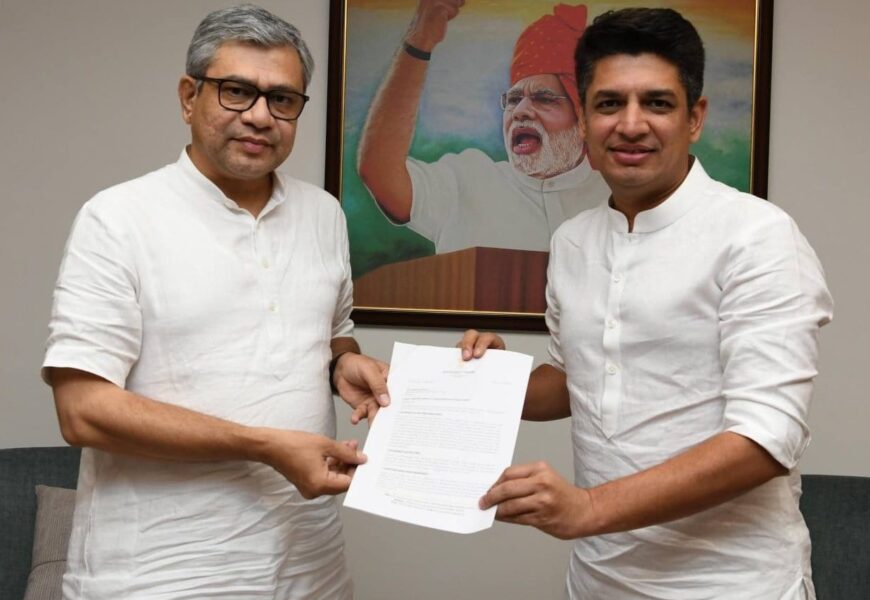 नाशिक–पुणे सेमी हायस्पीड रेल्वे प्रकल्प मूळ मार्गानेच व्हावा – आमदार सत्यजीत तांबे यांनी पुन्हा केंद्रीय रेल्वेमंत्र्यांना दिले स्मरणपत्र