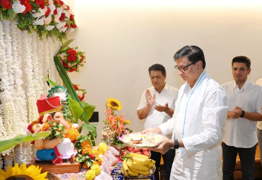गणेश उत्सव हे आनंदाचे पर्व निसर्गाशी नाते सांगणारे – माजी मंत्री बाळासाहेब थोरात
