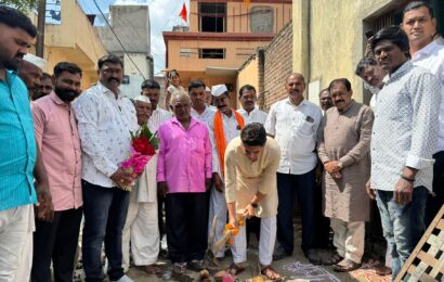 संगमनेर शहरातील शिवाजीनगर येथील वैदु वस्तीत आधुनिक सामाजिक सभागृहाच्या विस्तारीकरणाचे भूमिपूजन !